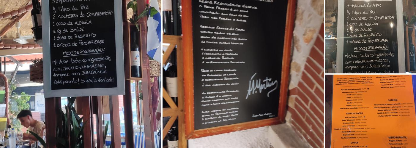 Peixarada Menu