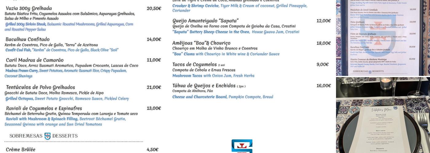 O Quinto Império Menu