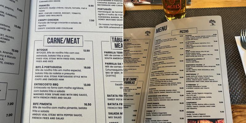 Terraza by La Gioconda Menu