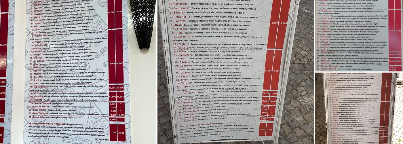 MAXIPIZZA Menu