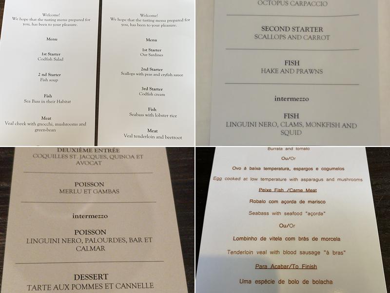 DOP (DOP - Chef Rui Paula) Menu
