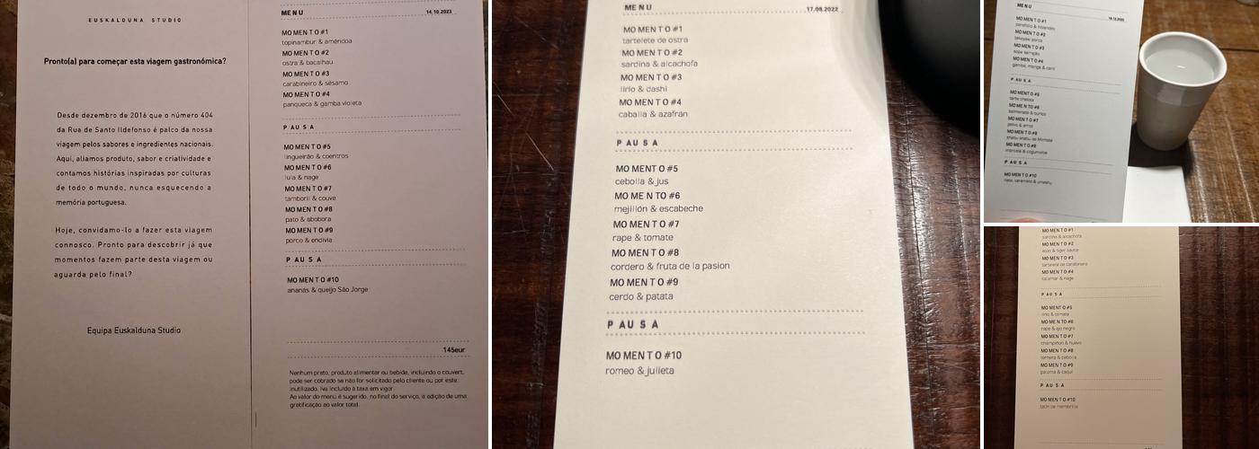 Euskalduna Studio Menu