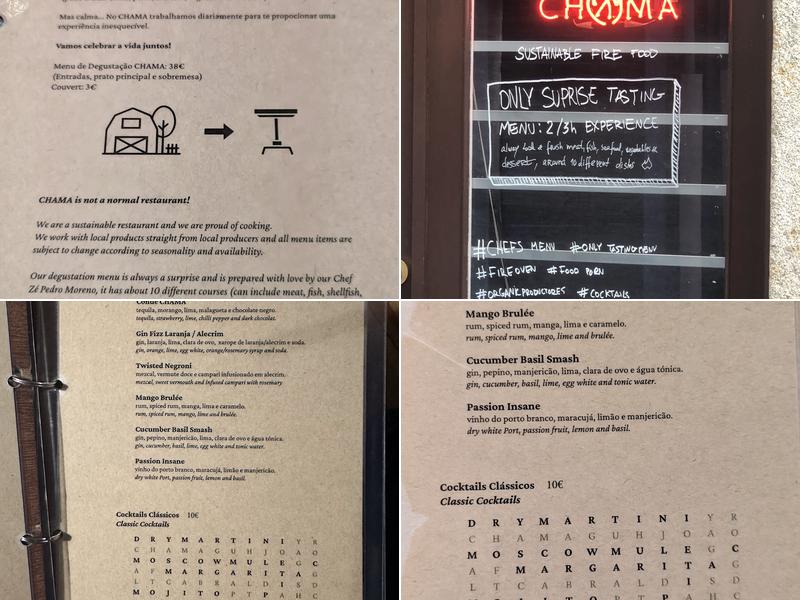 Chama Menu