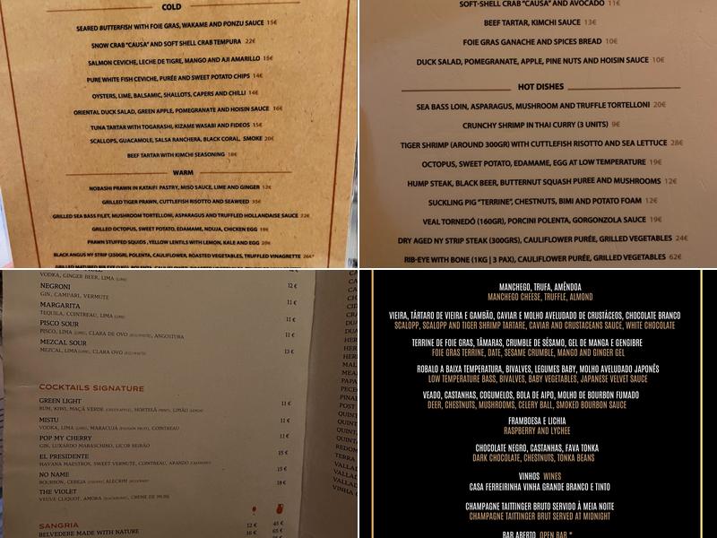 MISTU Menu