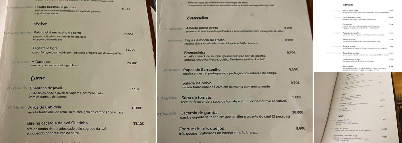 éLeBê Entreparedes Menu