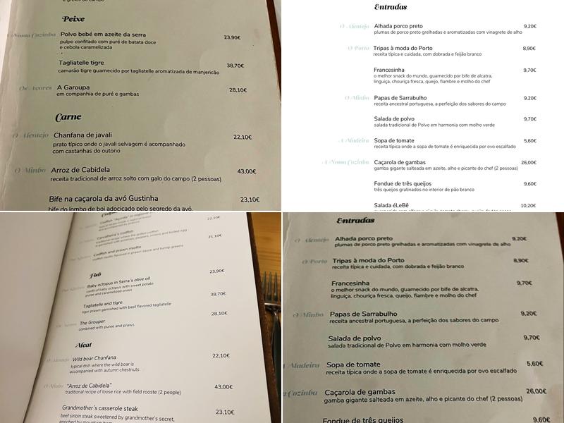 éLeBê Entreparedes Menu