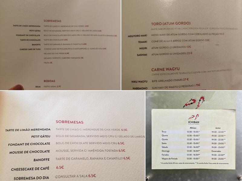 Ichiban Restaurante Japonês (Ichiban) Menu