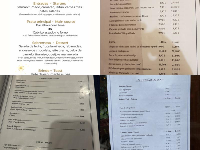 O Campo (Restaurante O Campo) Menu