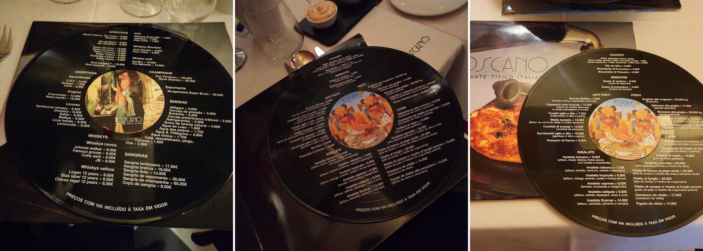 Ristorante Toscano Menu