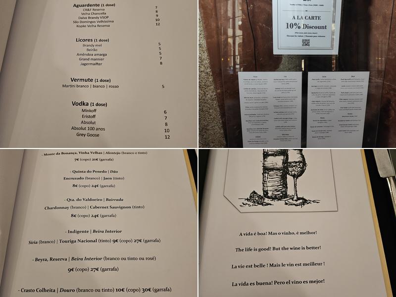 Restaurante O Comercial - Palácio da Bolsa Menu