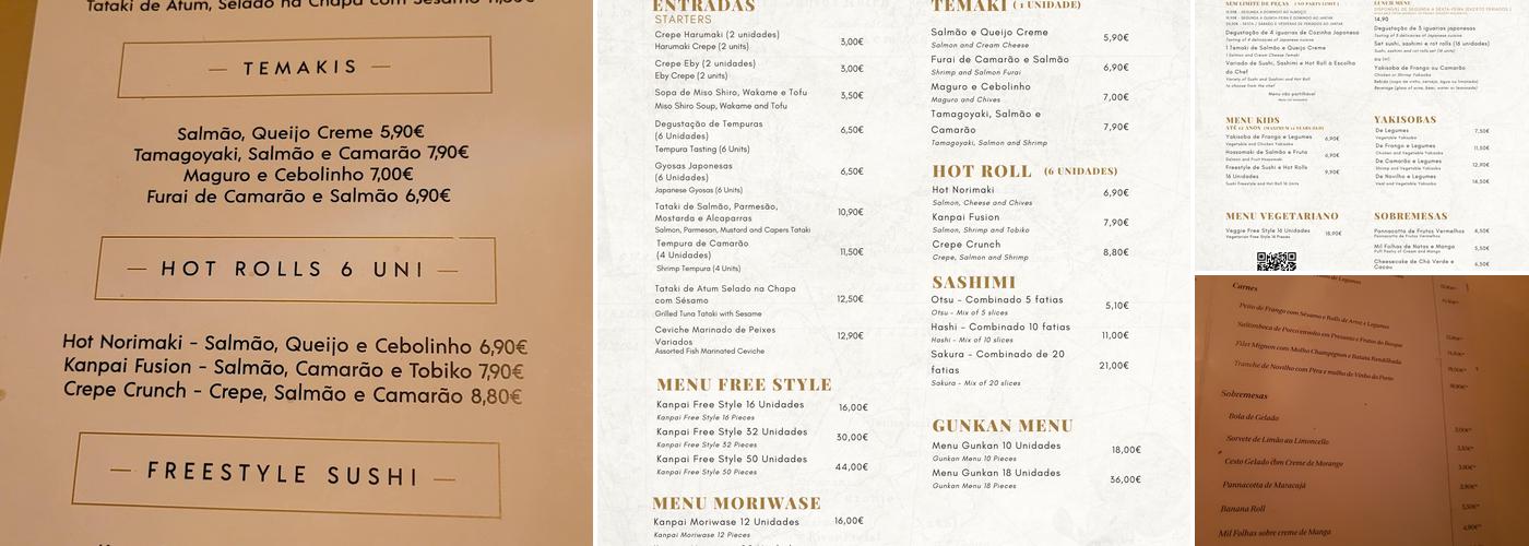 Kanpai Fusion Sushi Aviz Menu