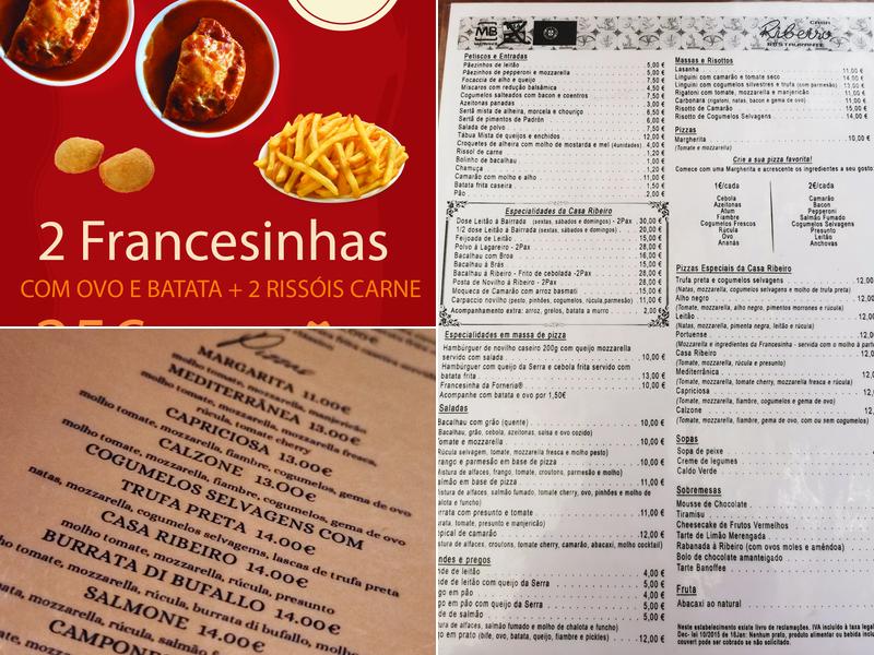 Casa Ribeiro Menu