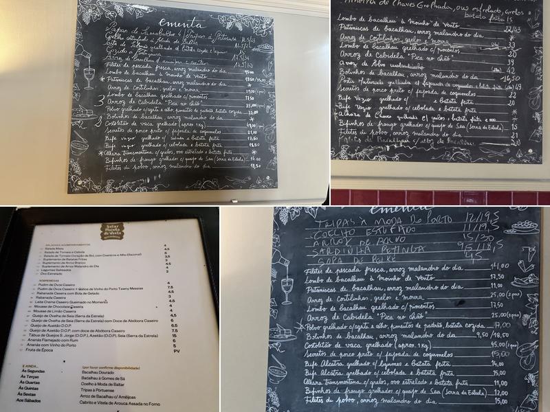 Solar Moinho de Vento Menu