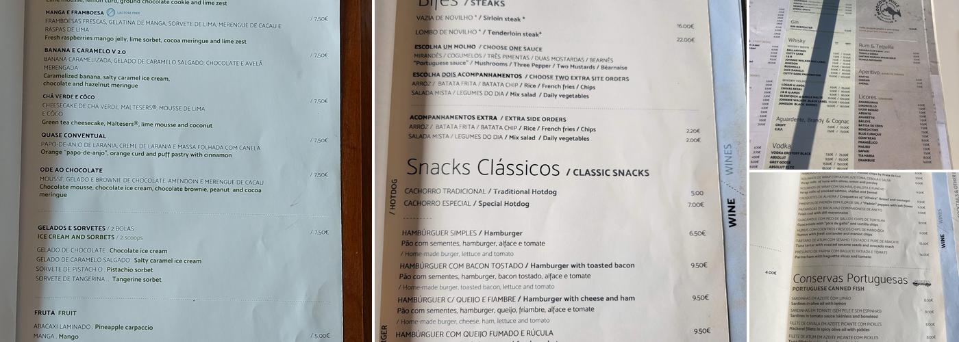 Restaurante Praia da Luz (Praia da Luz) Menu