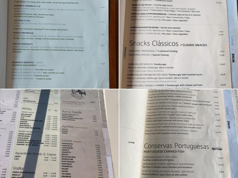 Restaurante Praia da Luz (Praia da Luz) Menu