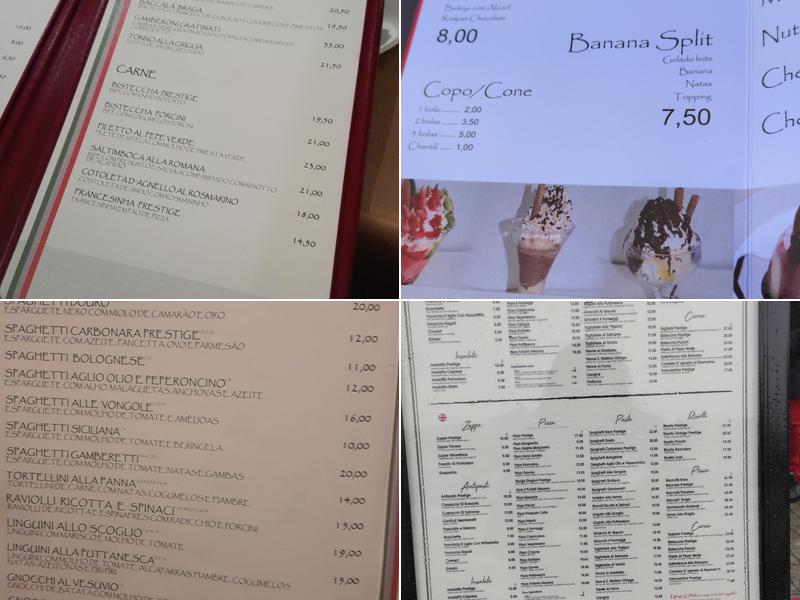 Ristorante Pizzeria S. Martino Prestige Menu