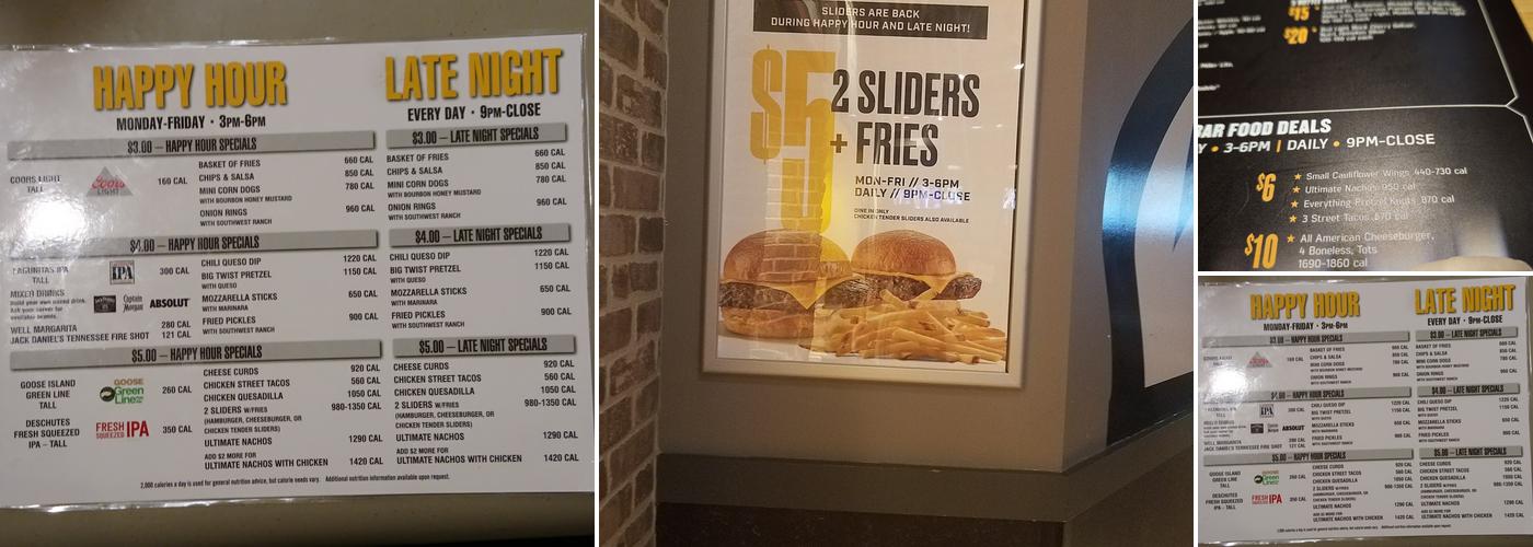 Buffalo Wild Wings Menu