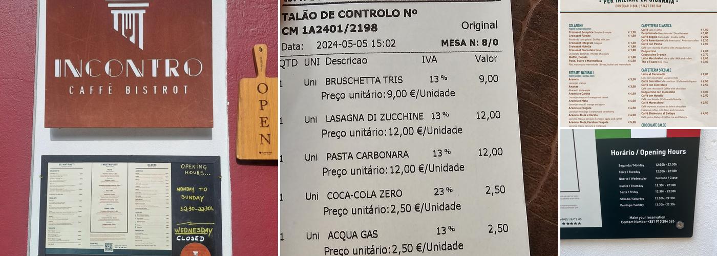Incontro Caffè Bistrot Menu