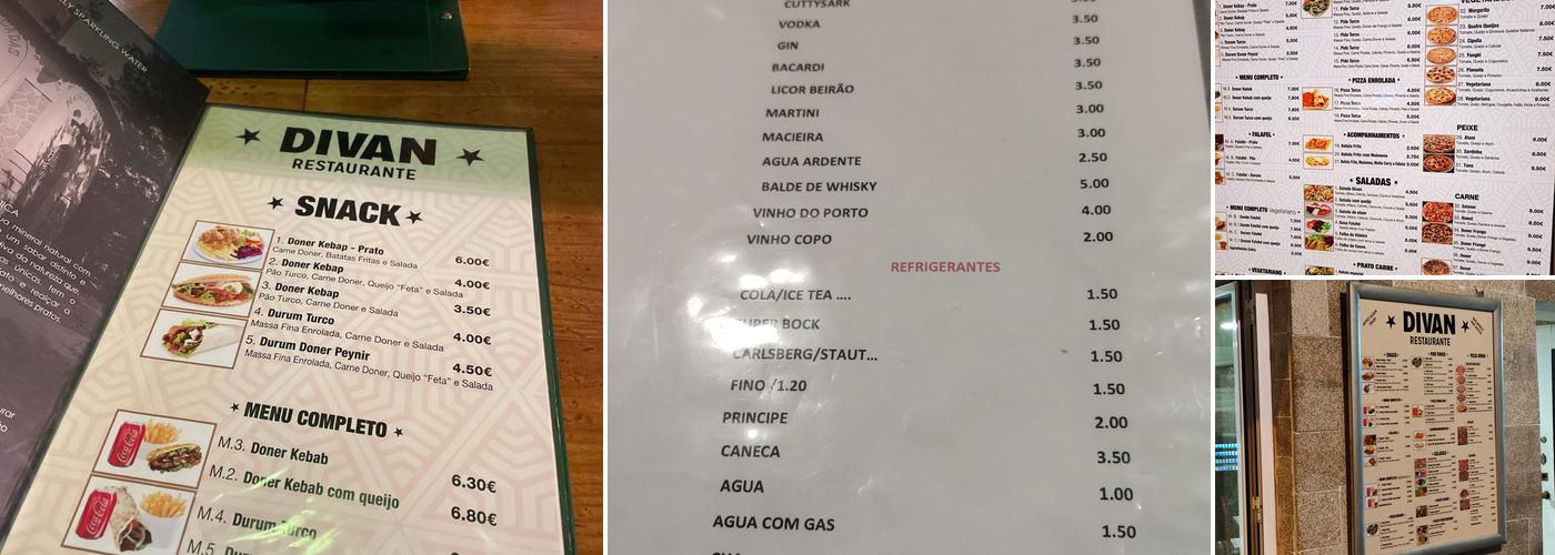 Divan Menu