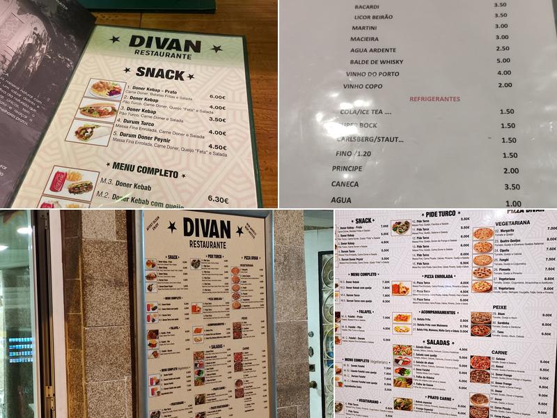 Divan Menu
