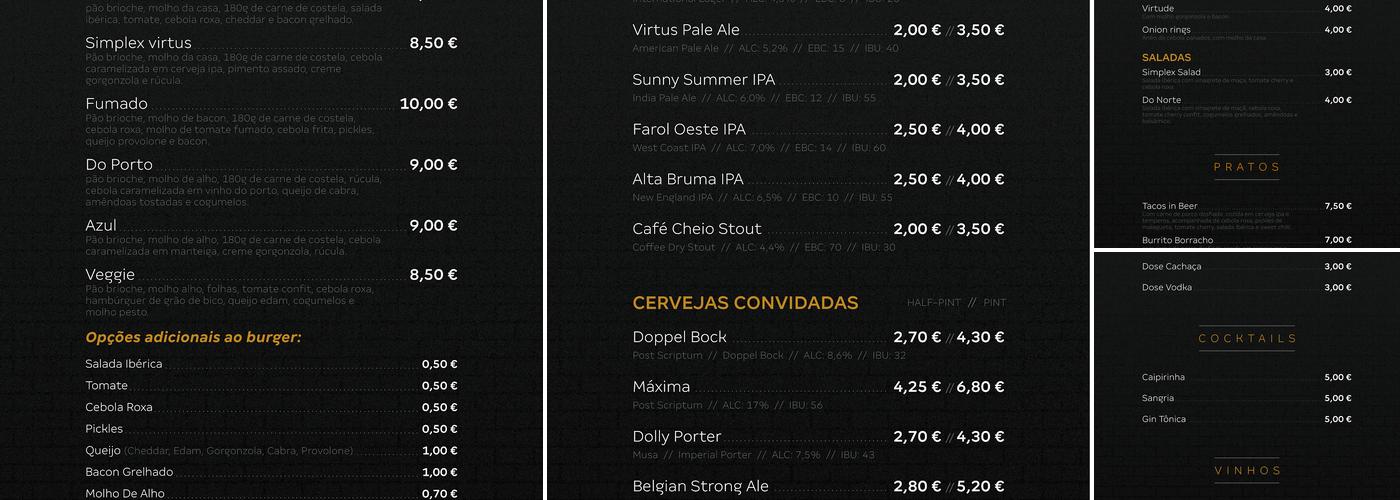 Simplex Virtus Menu