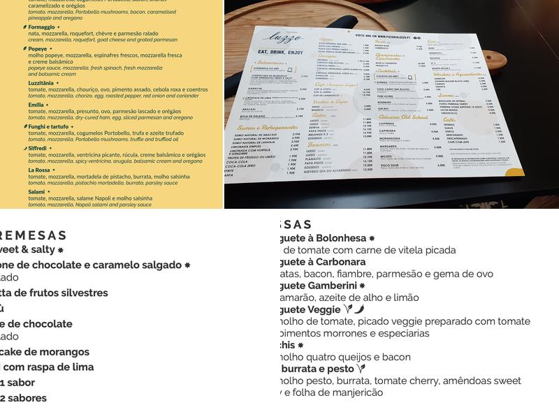 Luzzo Pizzaria (Pizzaria Luzzo) Menu