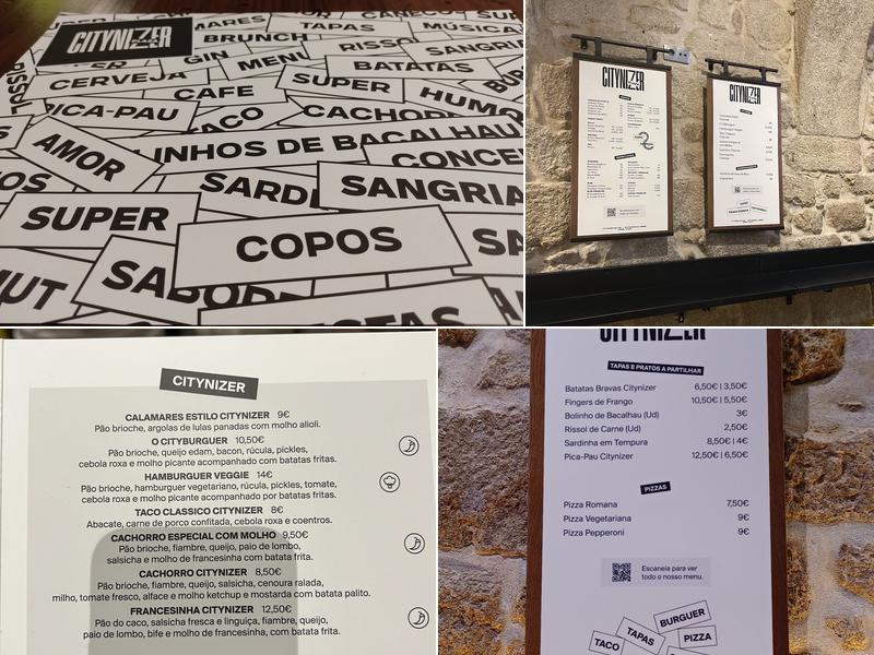 Citynizer Plaza - Ribeira Menu