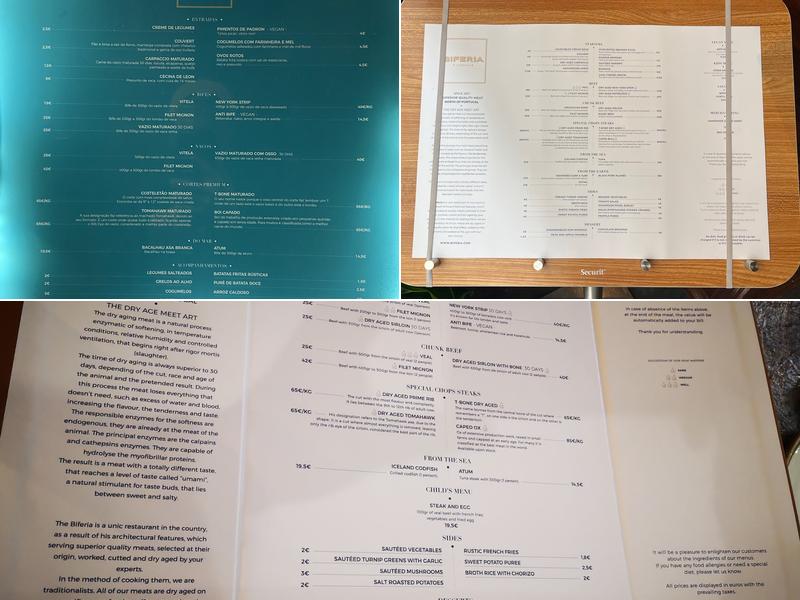 Biferia Menu