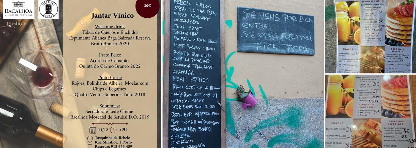 Tasquinha Rebelo Menu