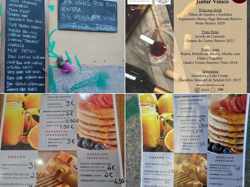 Tasquinha Rebelo Menu