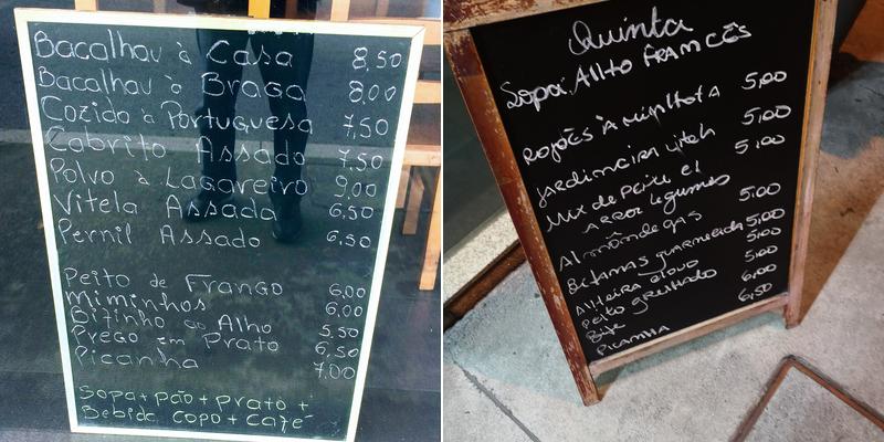 Salpicos Restaurante & Café Menu