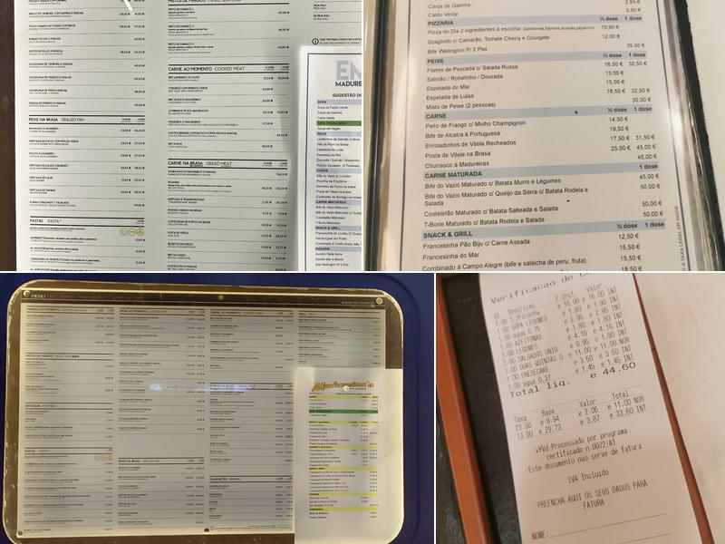 Madureira's Campo Alegre Menu