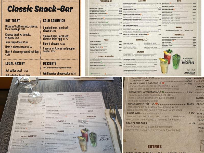 Barcarola - Costa Cabral Menu