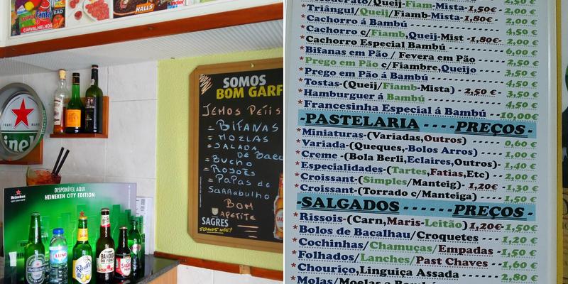 Bambu Caffé Menu