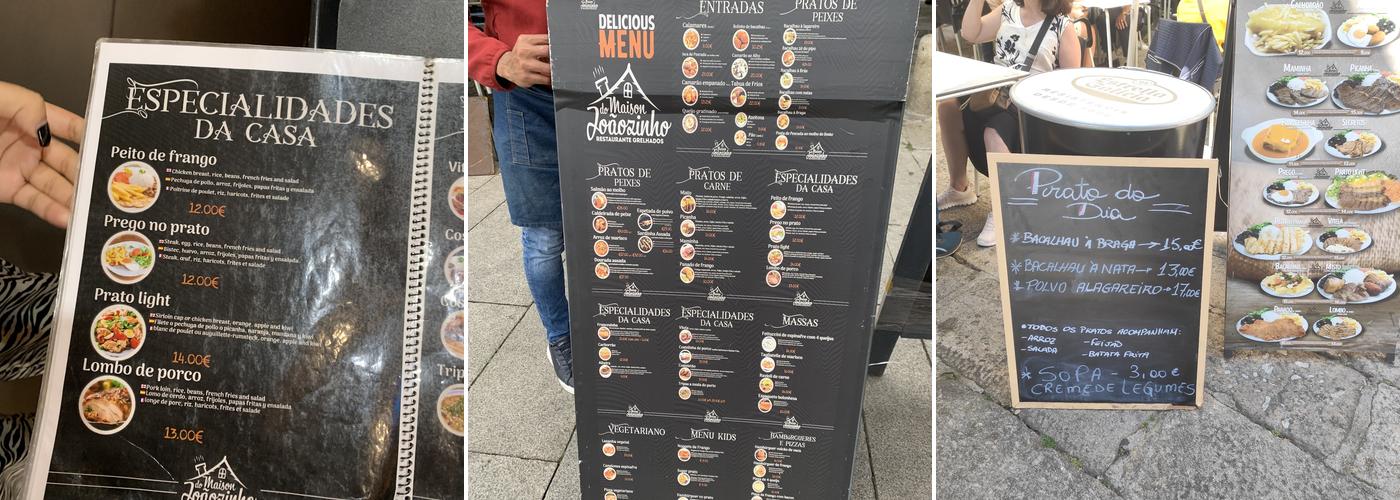 Maison do joaozinho Menu