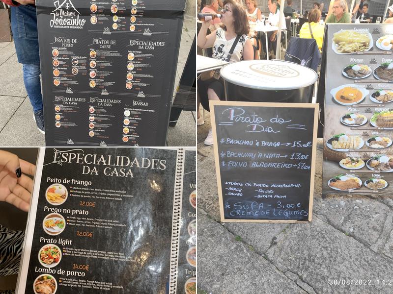 Maison do joaozinho Menu