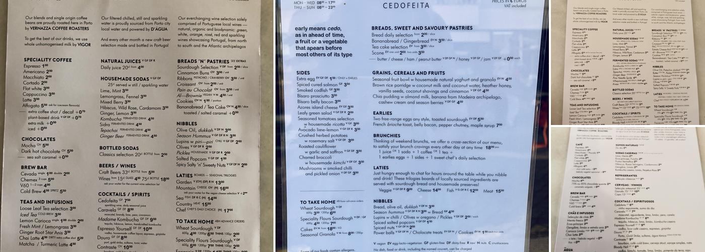 Early Menu
