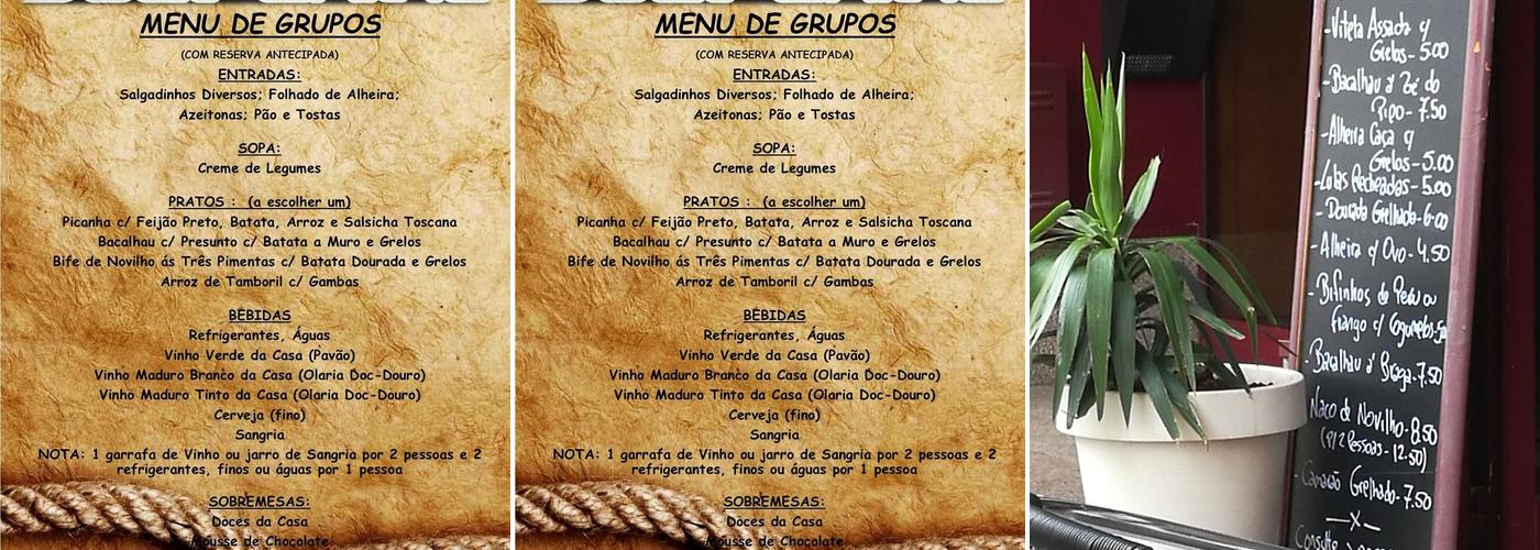 Doce Enleio - Actividades Hoteleiras, Lda. Menu