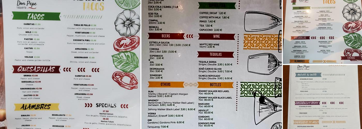 Don Pepe ? Menu
