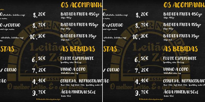 O Leitão do Zé Menu