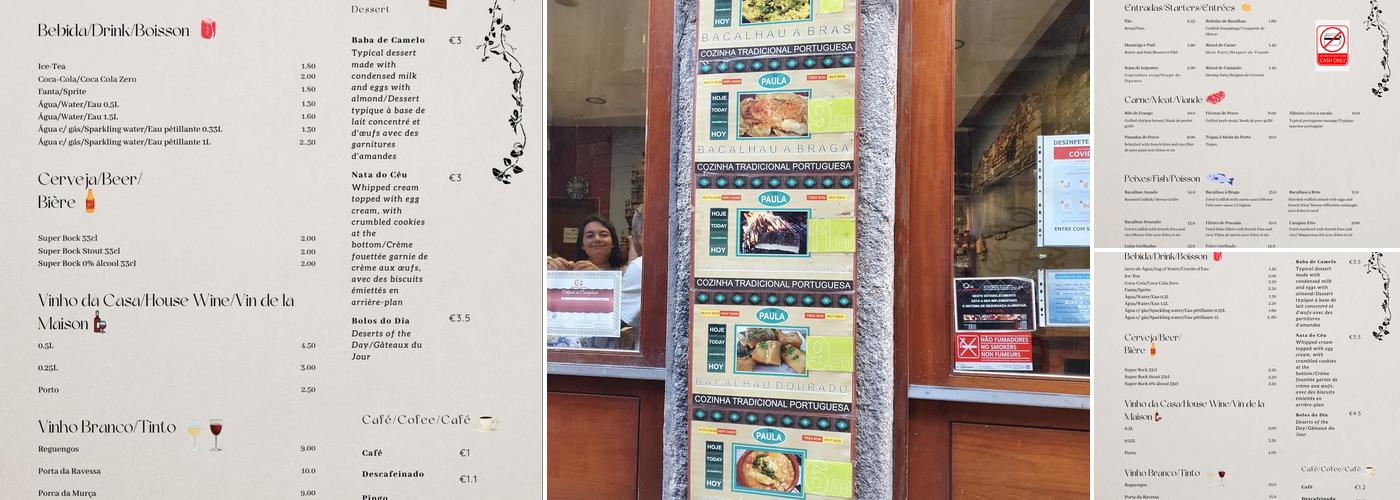 Tasquinha Da Paula Menu