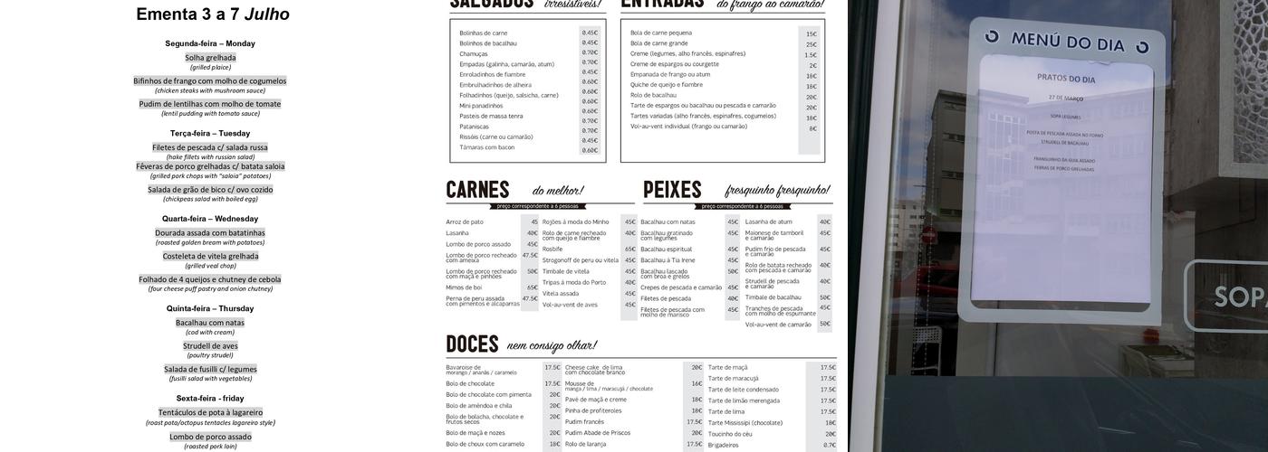 Bicho Papão Menu