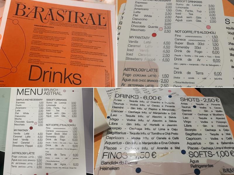 Barastral Menu