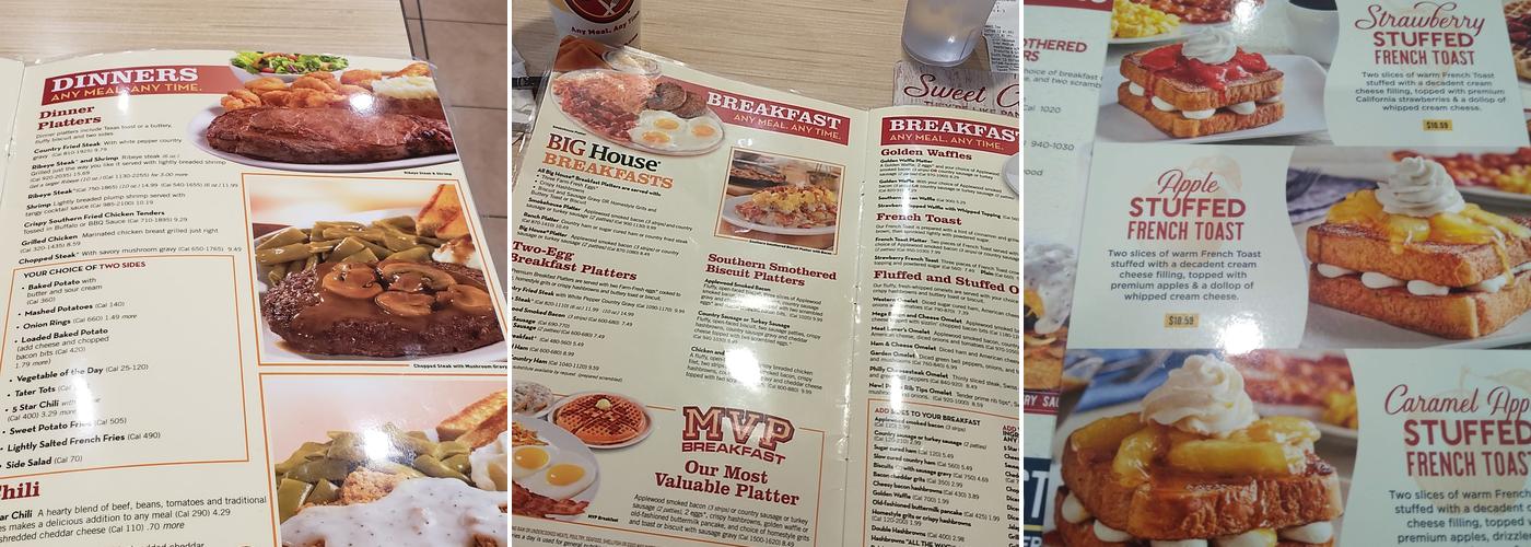 Huddle House Menu