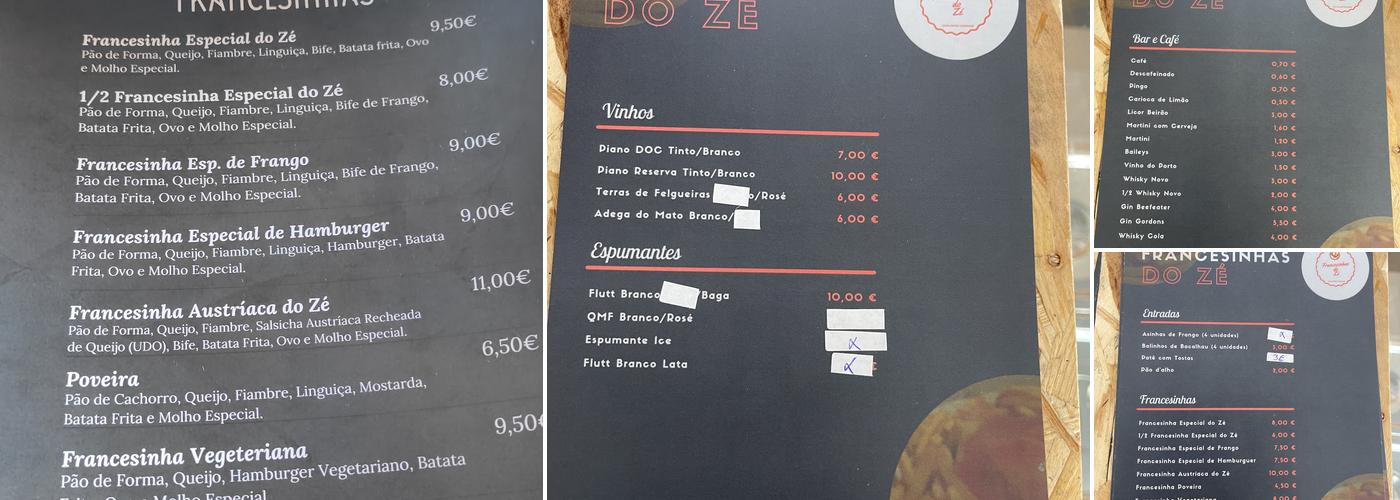 Francesinhas do Zé Menu