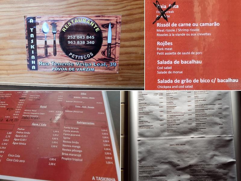 A Taskinha Menu