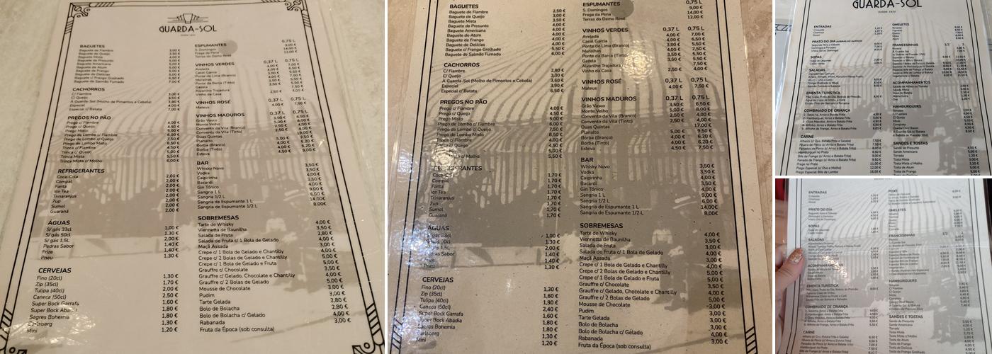 Guarda-Sol Menu