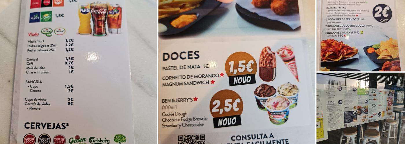 100 Montaditos Póvoa de Varzim Menu