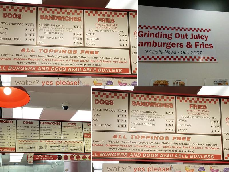 Five Guys Menu
