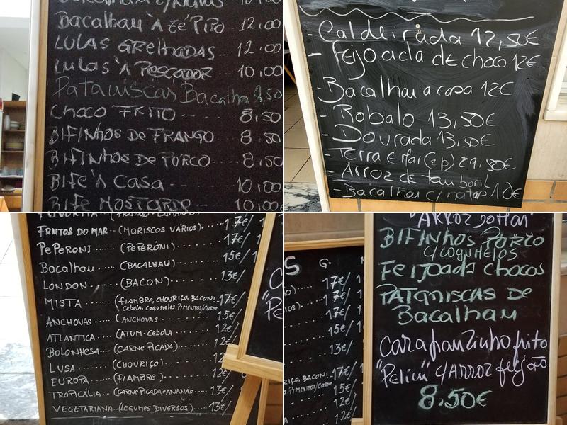 O Pescador Menu